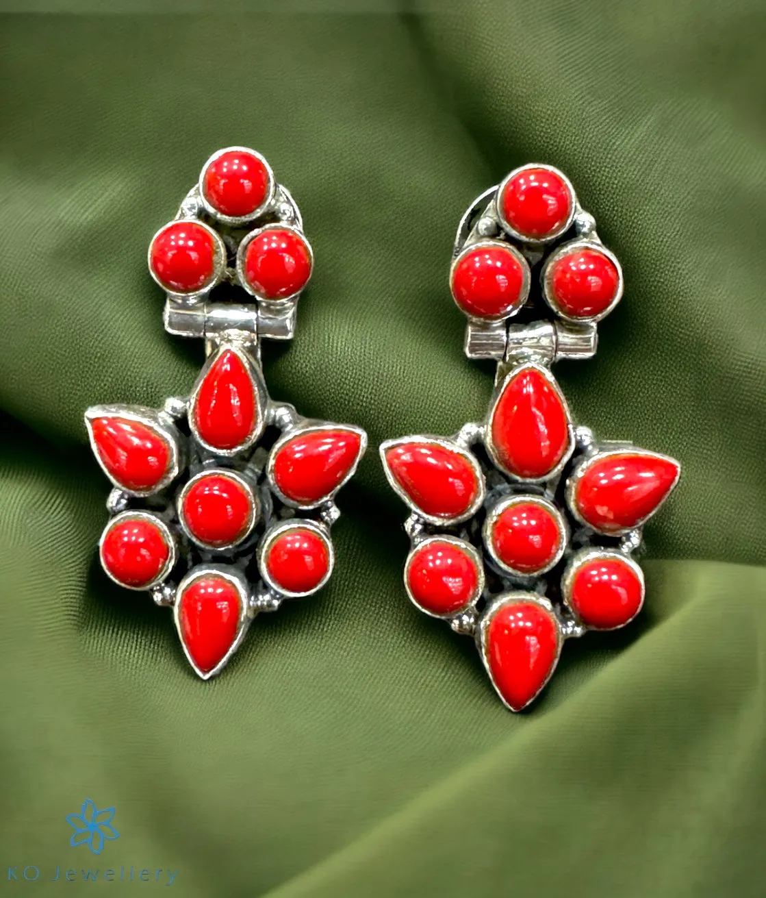 The Gagana Silver Gemstone Earrings