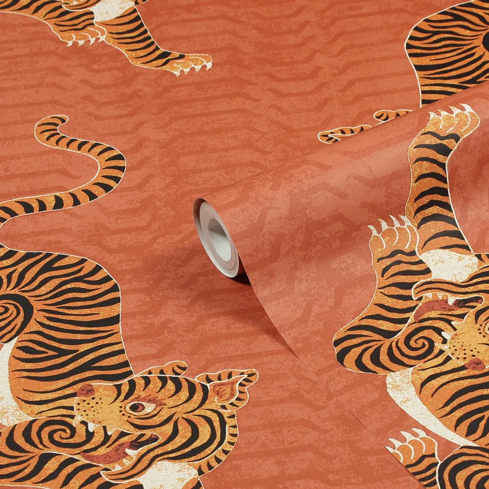 Tibetan Tiger Wallpaper Sample Coral