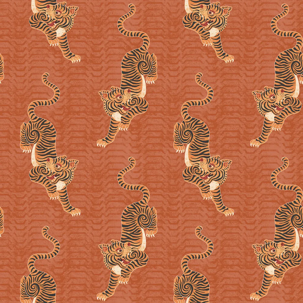 Tibetan Tiger Wallpaper Sample Coral