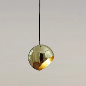 Tilt Globe Pendant - Brass