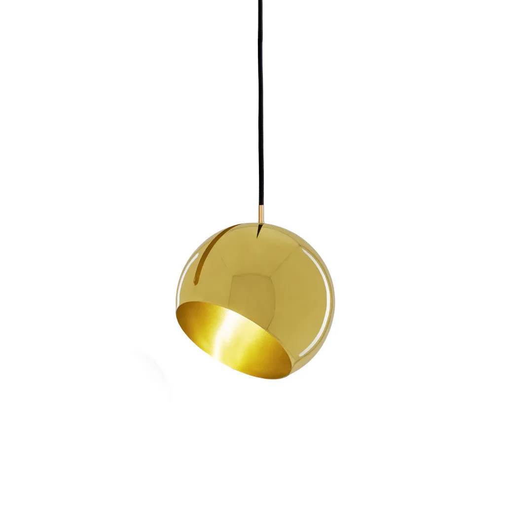 Tilt Globe Pendant - Brass