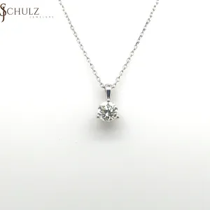 White Gold 3/8ct Diamond Solitaire Pendant