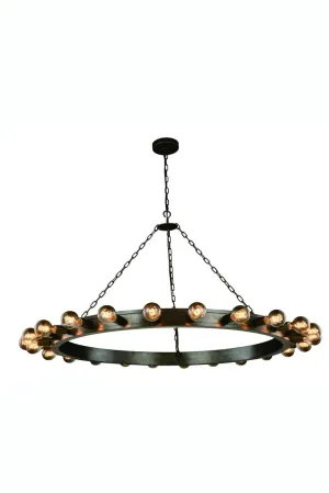 ZC121-1500G55AI - Urban Classic: Winston 24 light Aged Iron Pendant