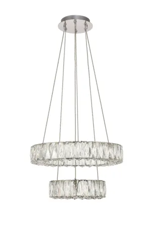 ZC121-3503G18C - Regency Lighting: Monroe Integrated LED chip light Chrome Pendant Clear Royal Cut Crystal